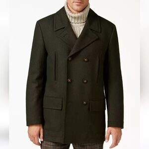 Men's Classic Fit Double-Breasted Wool Blend Peacoats